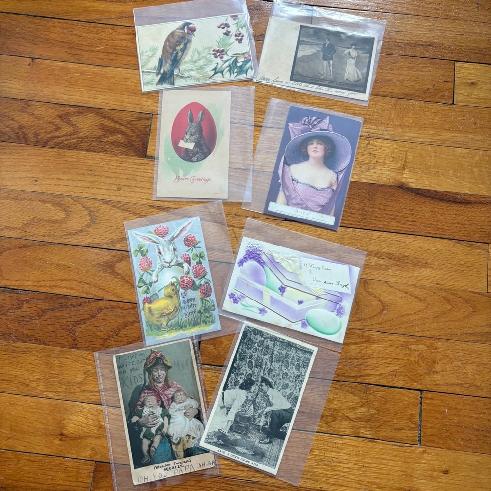 Vintage Postcard Collection Ephemera Lot of 8 Alice Easter Humor